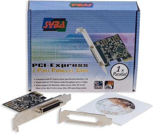 بطاقة SYBA PCI-Express PCIe 1x منفذ متوازي DB-25 IEEE 1284 منفذ الطابعة MCS9900 شرائح SD-PEX10005 in Kuwait