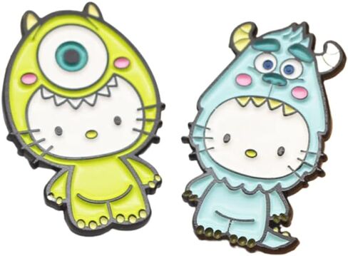 دبوس Ivy & Clover Boutique Cartoon Entertainment Trading Pin Fantasy Pin Collection Hello Kitty x Monster Inc Mashup باللون الأزرق in Saudi Arabia