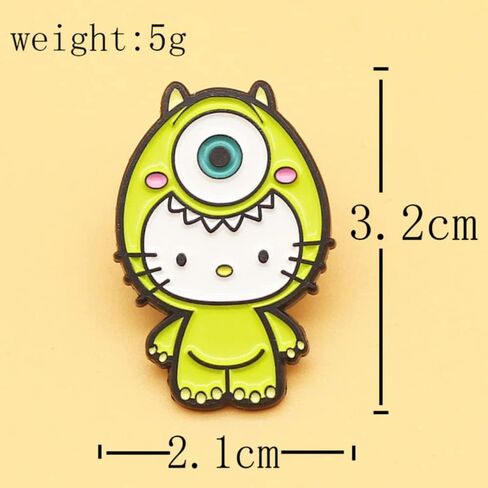 دبوس Ivy & Clover Boutique Cartoon Entertainment Trading Pin Fantasy Pin Collection Hello Kitty x Monster Inc Mashup باللون الأزرق in Saudi Arabia