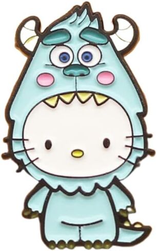 دبوس Ivy & Clover Boutique Cartoon Entertainment Trading Pin Fantasy Pin Collection Hello Kitty x Monster Inc Mashup باللون الأزرق in Saudi Arabia