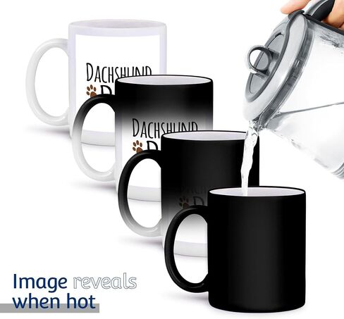 3dRose Dachshund Dog Dad Mug, 11 oz, Black in Saudi Arabia