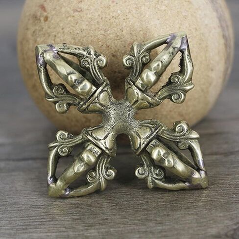 Cross Dorje Vajra، مادة نحاسية واسعة الاستخدام مزدوجة Dorje للمعبد in Kuwait