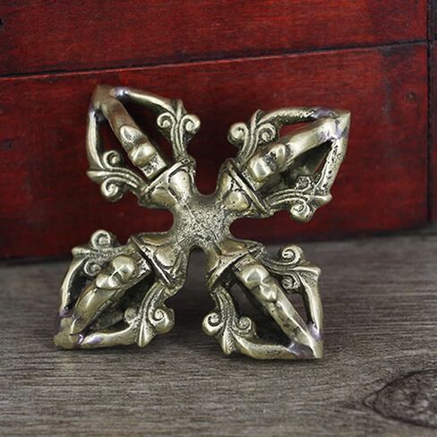 Cross Dorje Vajra، مادة نحاسية واسعة الاستخدام مزدوجة Dorje للمعبد in Kuwait