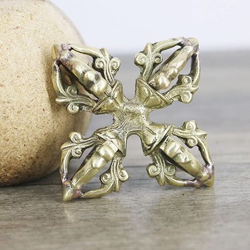 Cross Dorje Vajra، مادة نحاسية واسعة الاستخدام مزدوجة Dorje للمعبد in Kuwait