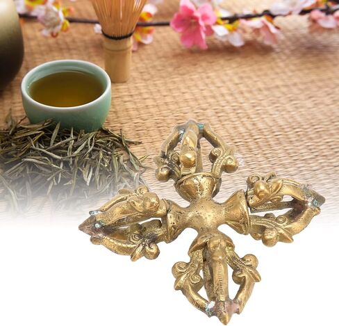 Cross Dorje Vajra، مادة نحاسية واسعة الاستخدام مزدوجة Dorje للمعبد in Kuwait