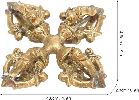 Cross Dorje Vajra، مادة نحاسية واسعة الاستخدام مزدوجة Dorje للمعبد in Kuwait
