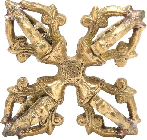 Cross Dorje Vajra، مادة نحاسية واسعة الاستخدام مزدوجة Dorje للمعبد in Kuwait