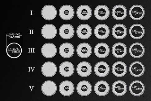 حاملات عملات Boen 100 قطعة 46 مم 25 كبسولات عملات معدنية بأحجام متنوعة (20 قطعة × 5 عبوات) حاملات عملات معدنية 16-40 مم حشوات إسفنجية مع علبة عملات معدنية لجمع العملات المعدنية. in Kuwait