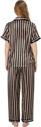 TONY AND CANDICE Women's Pajama Set, Short Sleeve Satin Sleepwear in Kuwait