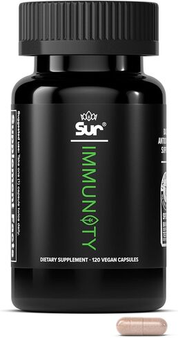Sur Immunity Immune Support Supplement with Vitamin C, Acerola Cherry, Turmeric & Green Tea Extract - Optimal Defense Wellness Regimen, Antioxidant Blend & Vegan Polyphenol Supplement (120 Capsules) in Saudi Arabia