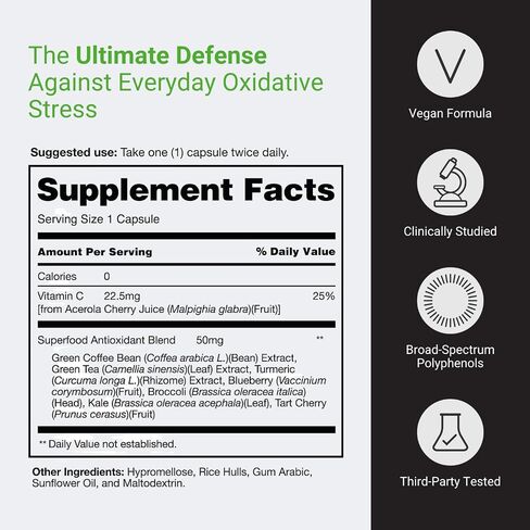 Sur Immunity Immune Support Supplement with Vitamin C, Acerola Cherry, Turmeric & Green Tea Extract - Optimal Defense Wellness Regimen, Antioxidant Blend & Vegan Polyphenol Supplement (120 Capsules) in Saudi Arabia