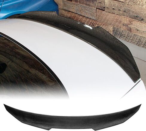 AeroBon Real Carbon Fiber Trunk Spoiler متوافق مع 2008-2011 Audi A4 B8 Sedan Spoiler (H Style) in Kuwait