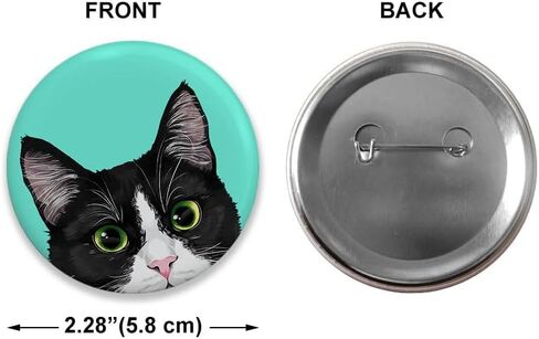WIRESTER Set of 10 Round Button Pin Badges, Metal Pinback Buttons 2.28 inch, Decoration for Clothing, Bag, Jacket, Backpack in Saudi Arabia