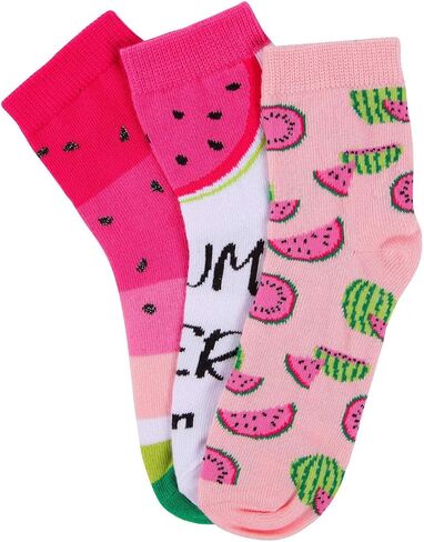 MeMoi Watermelon Ankle Socks 3-Pack in Saudi Arabia