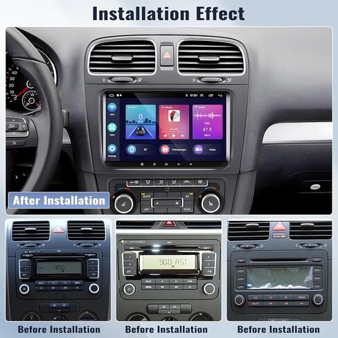 SIXWIN 2G+64G Android 13 ستيريو سيارة لسيارة VW Seat Passat Jetta Golf Polo Tiguan 9 بوصة شاشة تعمل باللمس VW راديو السيارة مع Carplay اللاسلكي Android Auto Bluetooth FM GPS Navigation WiFi HiFi Backup Camera in Saudi Arabia