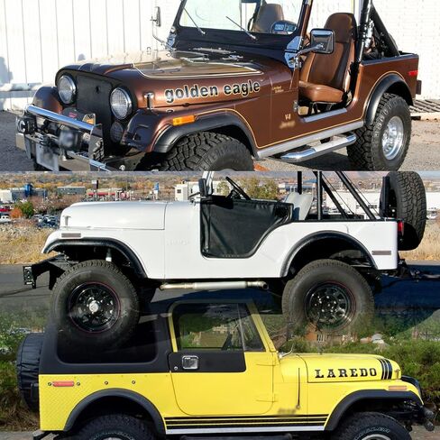 Amber Led Side Marker Lights Replacement for 1972-1986 J'eep CJ5 CJ7 Scrambler CJ8 Wagoneer J10 J20 Pickup Front Fender Side Markers Turn Signals OEM Sidemarker Lamps Kit Clear Lens in Saudi Arabia