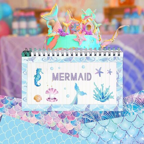 VIVIQUEN 24 حزمة من الورق على الوجهين بنمط حورية البحر، مقاس 30.48 سم باللون الأرجواني من ورق القصاصات المزخرف ورق الحرف اليدوية المطوي بشكل مسطح لبطاقة الخلفية DIY لصنع ديكور ألبوم القصاصات in Kuwait