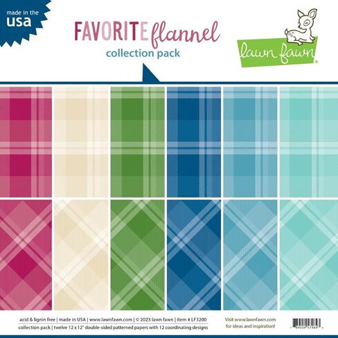 Lawn Fawn LF3200 Favorite Flannel 12"X12" Collection Pack in Saudi Arabia