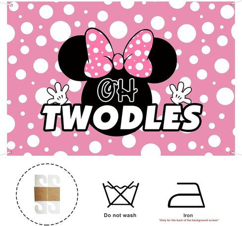 لافتة خلفية أوه تودل، ملصق عيد ميلاد سعيد الثاني، خلفية تصوير فوتوغرافي للفتيات الأميرة ميني ماوس زينة حفلات عيد الميلاد الثاني، دعامات كشك للصور مقاس 6 × 4 أقدام in Kuwait