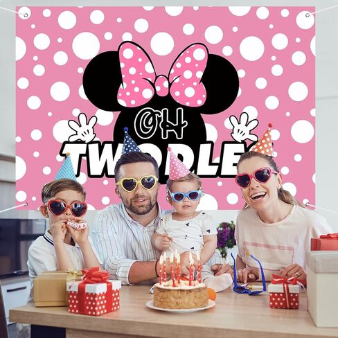 لافتة خلفية أوه تودل، ملصق عيد ميلاد سعيد الثاني، خلفية تصوير فوتوغرافي للفتيات الأميرة ميني ماوس زينة حفلات عيد الميلاد الثاني، دعامات كشك للصور مقاس 6 × 4 أقدام in Kuwait
