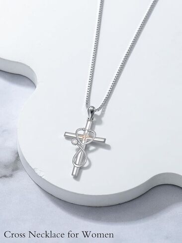 TOUPOP ممرضة قلادة الفضة الاسترليني السماعة الصليب قلادة نبضات القلب قلادة المرأة الطب قلادة مجوهرات ممرضة طبيب هدية التخرج للنساء in Kuwait