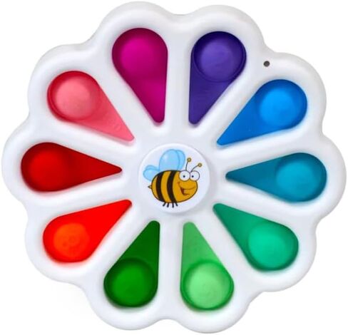Poppin Colors Sensory Toy with Numbers and Multicolor Bubbles - Fidget Popper Spinning Toy for Color & Shape Recognition - Builds Sensory and Motor Skills for Kids Ages 15 Months+ in Saudi Arabia
