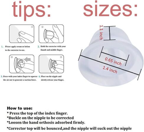 4 Pair Silicone Nipple Sucker Correctors for Inverted with Clear Case,Nipple Puller or Extender for Flat and Shy Nipple, Can be Used for Breastfeeding or Women, Softly Wear in Saudi Arabia