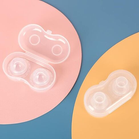 4 Pair Silicone Nipple Sucker Correctors for Inverted with Clear Case,Nipple Puller or Extender for Flat and Shy Nipple, Can be Used for Breastfeeding or Women, Softly Wear in Saudi Arabia
