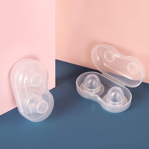4 Pair Silicone Nipple Sucker Correctors for Inverted with Clear Case,Nipple Puller or Extender for Flat and Shy Nipple, Can be Used for Breastfeeding or Women, Softly Wear in Saudi Arabia