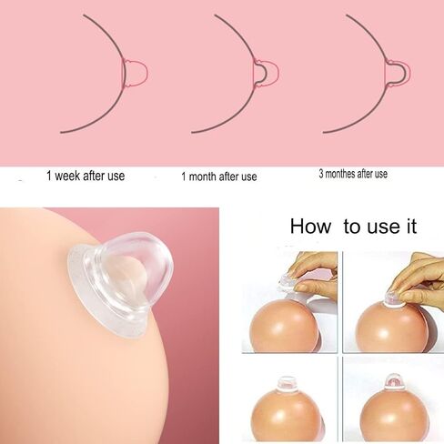 4 Pair Silicone Nipple Sucker Correctors for Inverted with Clear Case,Nipple Puller or Extender for Flat and Shy Nipple, Can be Used for Breastfeeding or Women, Softly Wear in Saudi Arabia