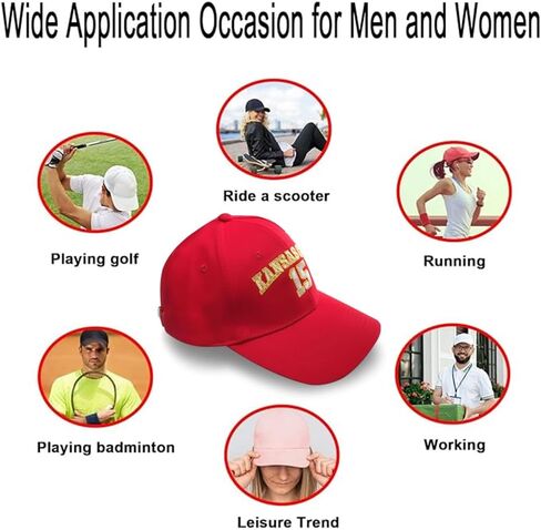 Embroidered Kansas City Hat Cotton Fans Baseball Cap Hat-Breathable Ball Cap Adjustable Sports Hat in Kuwait
