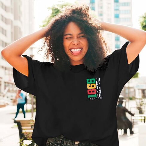 قمصان Juneteenth قمصان التاريخ الأسود: حرية المرأة منذ عام 1865 برسومات قوس قزح، قمصان كاجوال بأكمام قصيرة in Kuwait