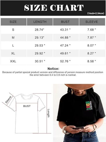 قمصان Juneteenth قمصان التاريخ الأسود: حرية المرأة منذ عام 1865 برسومات قوس قزح، قمصان كاجوال بأكمام قصيرة in Kuwait