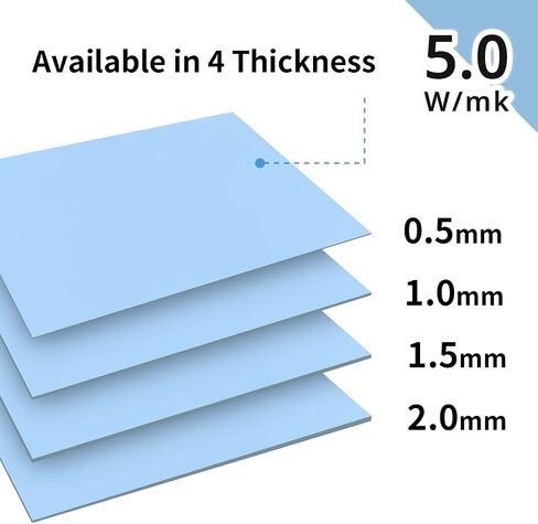 Technology IG-A6250 High Performance Thermal Pad-60-80-2.0 - Thermal Conductivity 5.0 W/mK - for IC SSD CPU GPU Heat Sink LED Chipset Cooling in Saudi Arabia