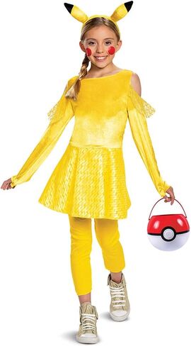 Disguise Pokeball Halloween Candy Pail, Official Pokemon Treat Pail Costume Accessory for Kids Red & White, 7.5 Inch Width in Saudi Arabia