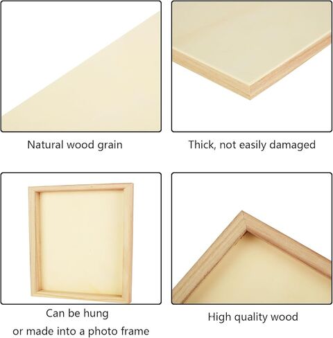 10 عبوات من لوحات الألواح الخشبية مقاس 12 × 8 بوصة، لوحات قماشية خشبية غير مكتملة، ألواح صب طلاء الخشب لصب الطلاء، مشاريع فنية ذاتية الصنع، استخدام الفنون مع الزيوت الأكريليك in Kuwait