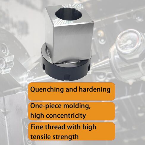 ER40 Square Collet Block, ER40 Square Collet Holder, ER40 Square Collet Chucks Block, 0.005 mm Accuracy Carbon Steel Workholding Holder for CNC Lathe Engraving Machine in Saudi Arabia
