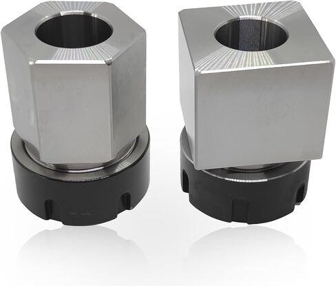 ER40 Square Collet Block, ER40 Square Collet Holder, ER40 Square Collet Chucks Block, 0.005 mm Accuracy Carbon Steel Workholding Holder for CNC Lathe Engraving Machine in Saudi Arabia