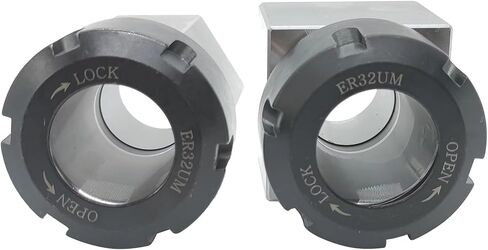ER40 Square Collet Block, ER40 Square Collet Holder, ER40 Square Collet Chucks Block, 0.005 mm Accuracy Carbon Steel Workholding Holder for CNC Lathe Engraving Machine in Saudi Arabia