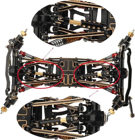 Brass Black Coating Drive Shafts with Round Shaped Hole for Axial AX24 1/24 RC Crawler Metal Driveshaft Upgrade Part in Saudi Arabia