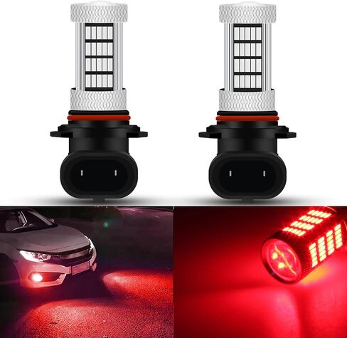 مصابيح LED عالية الطاقة 92smd باللون الأحمر 9005 9006 9145 9140 H10 ضوء ضباب فائق السطوع أو مصابيح القيادة النهارية (مصابيح DRL) بديلة للسيارات والشاحنات وسيارات الدفع الرباعي والشاحنات الصغيرة in Kuwait