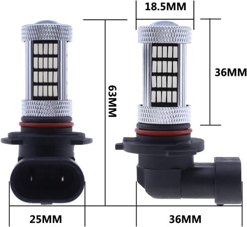 مصابيح LED عالية الطاقة 92smd باللون الأحمر 9005 9006 9145 9140 H10 ضوء ضباب فائق السطوع أو مصابيح القيادة النهارية (مصابيح DRL) بديلة للسيارات والشاحنات وسيارات الدفع الرباعي والشاحنات الصغيرة in Kuwait