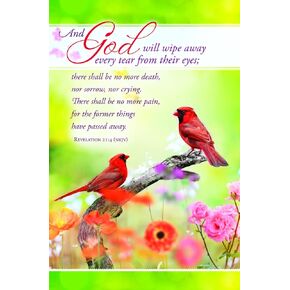 Funeral Bulletin -"God Will Wipe Away Every Tear" - NKJV - (Package of 100)
