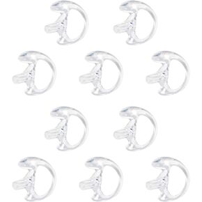 TWAYRDIO Medium Size Earmold for Right Ear, Replacement Earbud Ear Mold Earplug Ear Insert for Walkie Talkie Surveillance Earpiece Radio Headset Acoustic Coil Tube Audio Kits, 10 Pack