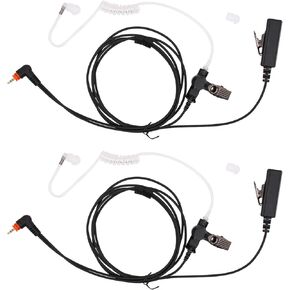 SL300 Earpiece Compatible for Motorola SL3500e SL7550e SL7580e SL7590e TLK100 SL1K SL1M SL500 SL1600 SL2600 SL4000 PMLN7189A PMLN7189 Acoustic Tube Headset with PTT Mic (2 Pack)