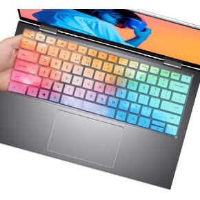 Keyboard Cover for 14" Dell Inspiron 14 5410 5415 5418 5420 5425 5430 7415, 14" Dell Inspiron 7000 2-in-1 7415, 13.3" Dell Inspiron 13 5310 5320 5330/Dell Latitude 3320 3420 Protective Skin-Black