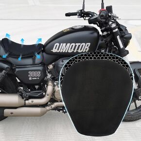 Universal Motorcycle Seat Cushion Newest Jelly Gel Material 3D Honeycomb Shock Absorbing Seat Pad with Motorcycle Seat Cover