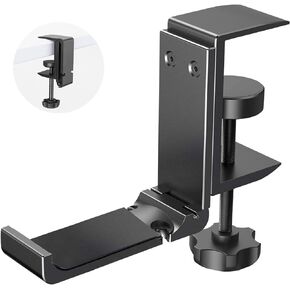 Aluminum Headphone Stand Hanger Foldable with Cable Organizer Headset Holder, Non-Slip Desk Hook Space Save Universal Headphone Mount