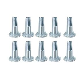 10Pcs Silver Metal Caster Stem Sleeve 3/8" Furniture Insert Wheel Socket for Stem Caster, Grip Ring Caster, Chair Legs,Stem Casters