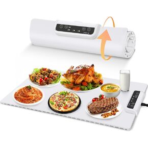 Kitchen Gadgets Portable Food Warmers: Roll Up Silicone Heating Mat for Food - Foldable Electric Warming Tray Party Essentials Hot Plate Keep Food Warm Heating Trays for Parties Buffet Serving Food
